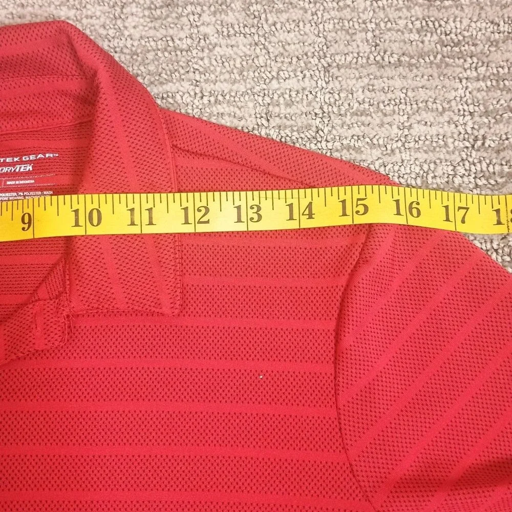 TekGear Dry Tek Polo Shirt Boys XL Huskey Bold Red Golf Performance Lightweight